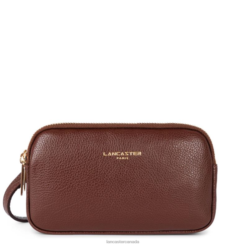Women Double Clutch Dune 4J6H1264 Bag Chataigne Lancaster Paris