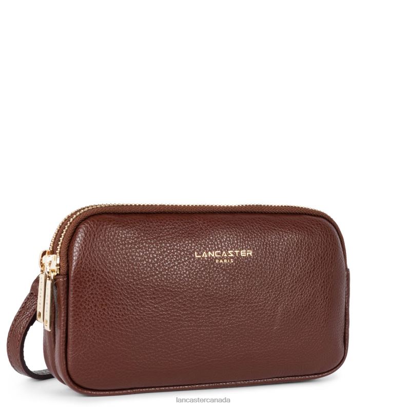 Women Double Clutch Dune 4J6H1264 Bag Chataigne Lancaster Paris