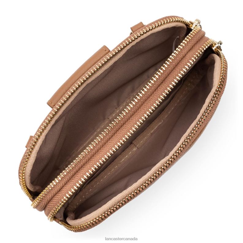 Women Double Clutch Dune 4J6H1267 Bag Camel Lancaster Paris