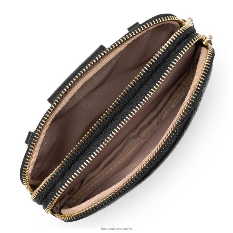 Women Double Clutch Dune 4J6H1268 Bag Noir Lancaster Paris