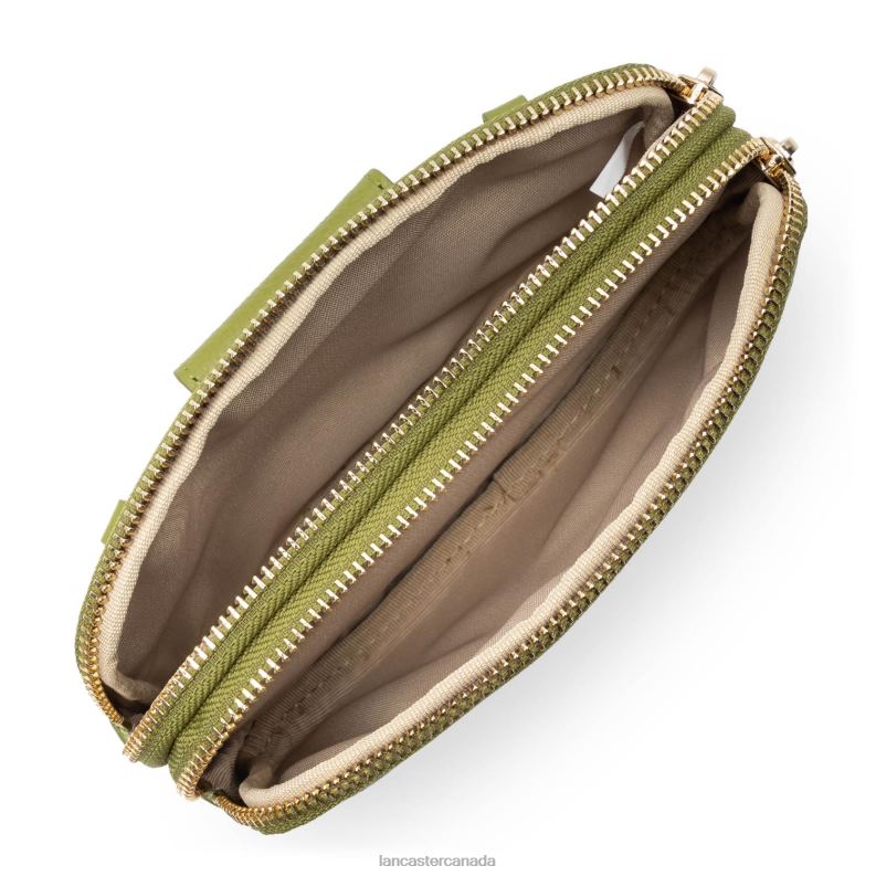 Women Double Clutch Dune 4J6H1269 Bag Olive Lancaster Paris