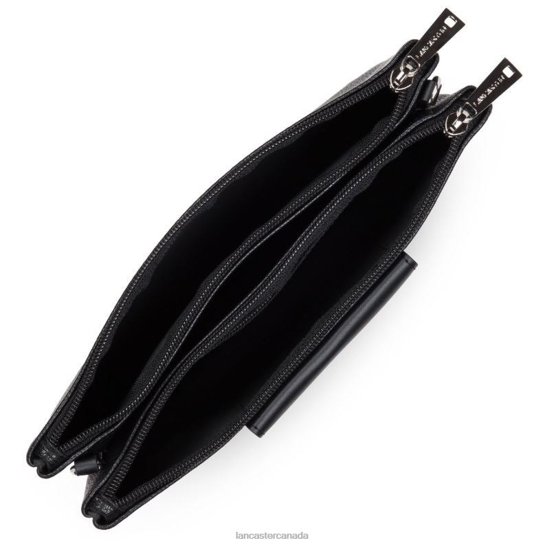 Women Double Clutch Maya Lightweight 4J6H643 Bag Noir Lancaster Paris