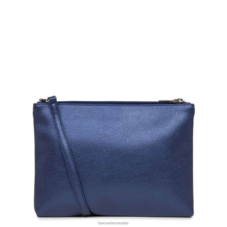 Women Double Clutch Maya Lightweight 4J6H654 Bag Saphir-Violet-Gris Lancaster Paris