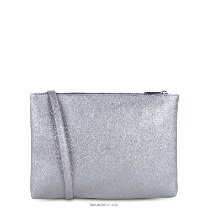 Women Double Clutch Maya Lightweight 4J6H656 Bag Argent-Python Lancaster Paris