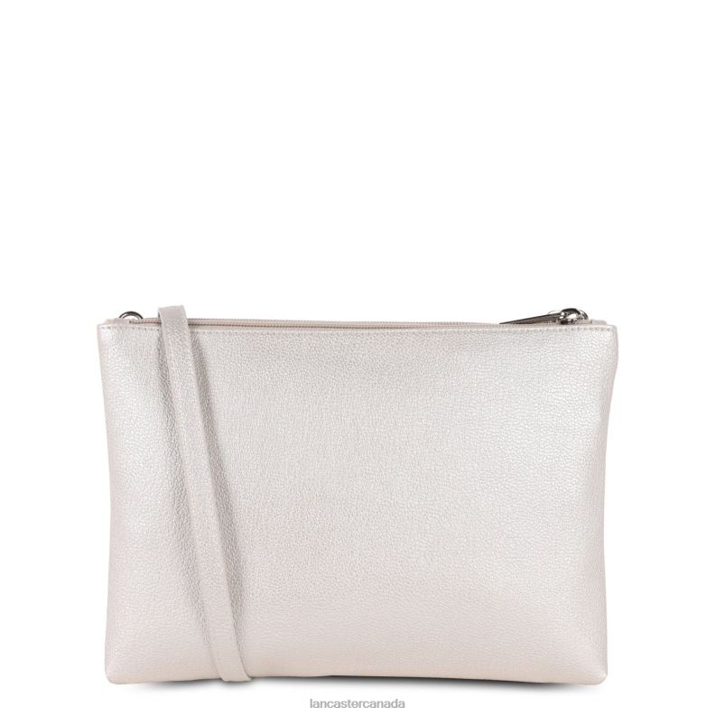 Women Double Clutch Maya New 4J6H660 Bag Nacre-Blanc-Nude Lancaster Paris
