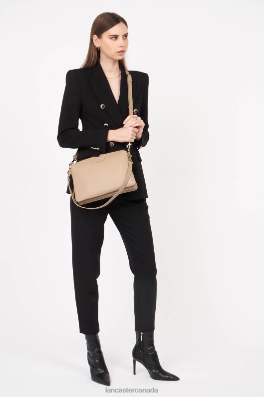 Women Large Clutch Dune 4J6H995 Bag Beige Fonce Lancaster Paris