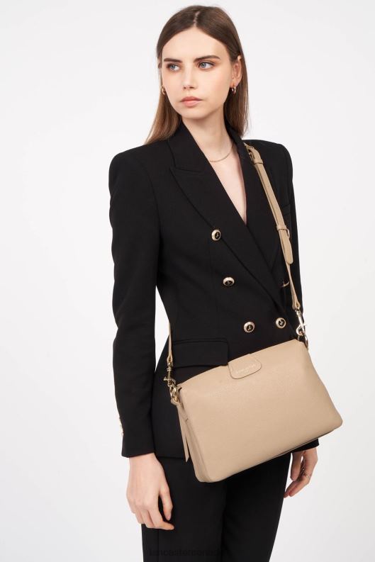 Women Large Clutch Dune 4J6H995 Bag Beige Fonce Lancaster Paris