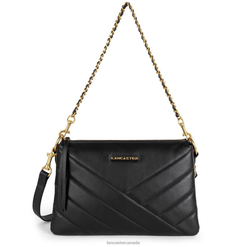 Women M Clutch Soft Matelasse 4J6H1231 Bag Noir Lancaster Paris
