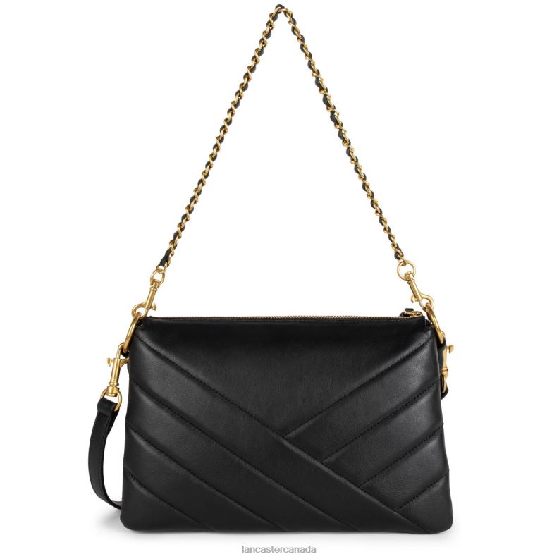 Women M Clutch Soft Matelasse 4J6H1231 Bag Noir Lancaster Paris
