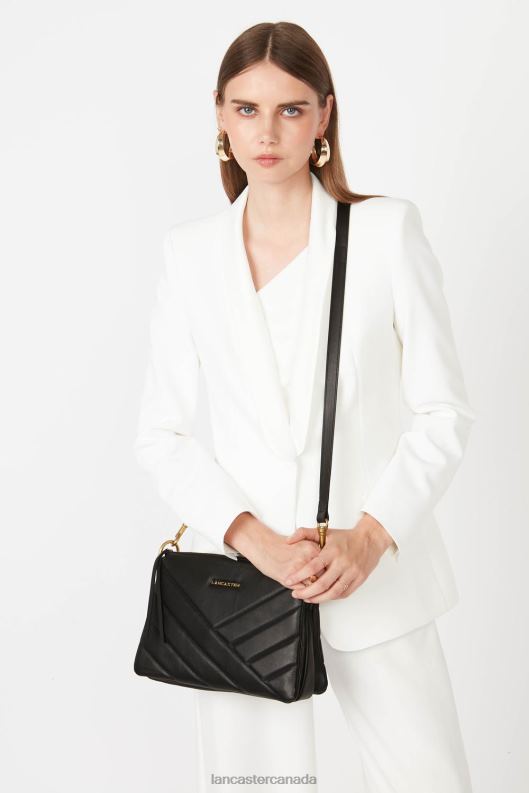 Women M Clutch Soft Matelasse 4J6H1231 Bag Noir Lancaster Paris