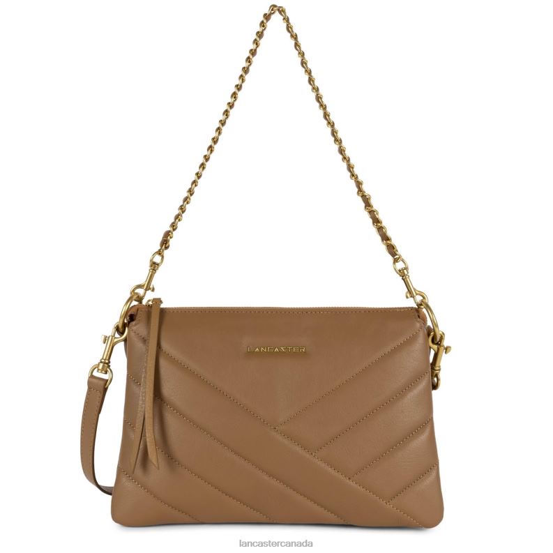 Women M Clutch Soft Matelasse 4J6H1233 Bag Camel Lancaster Paris