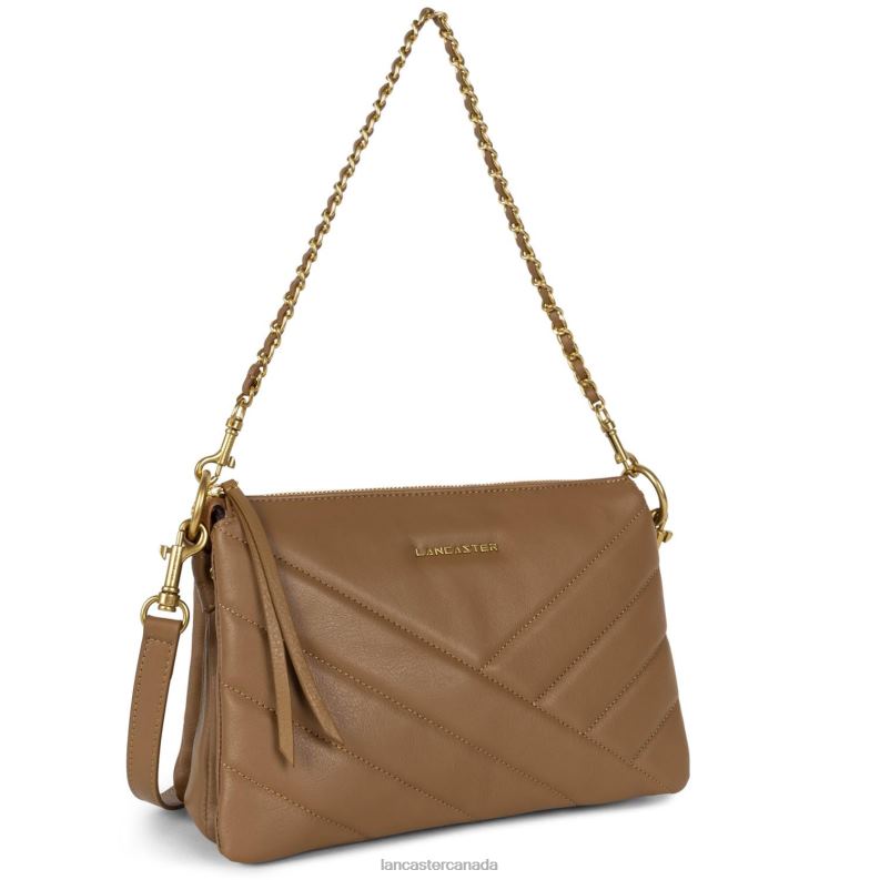Women M Clutch Soft Matelasse 4J6H1233 Bag Camel Lancaster Paris