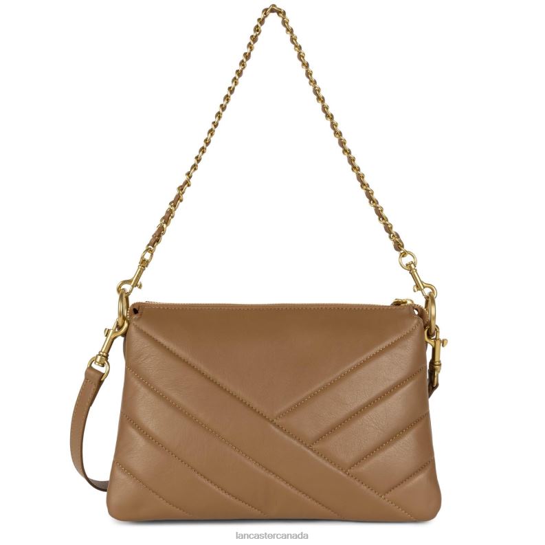 Women M Clutch Soft Matelasse 4J6H1233 Bag Camel Lancaster Paris