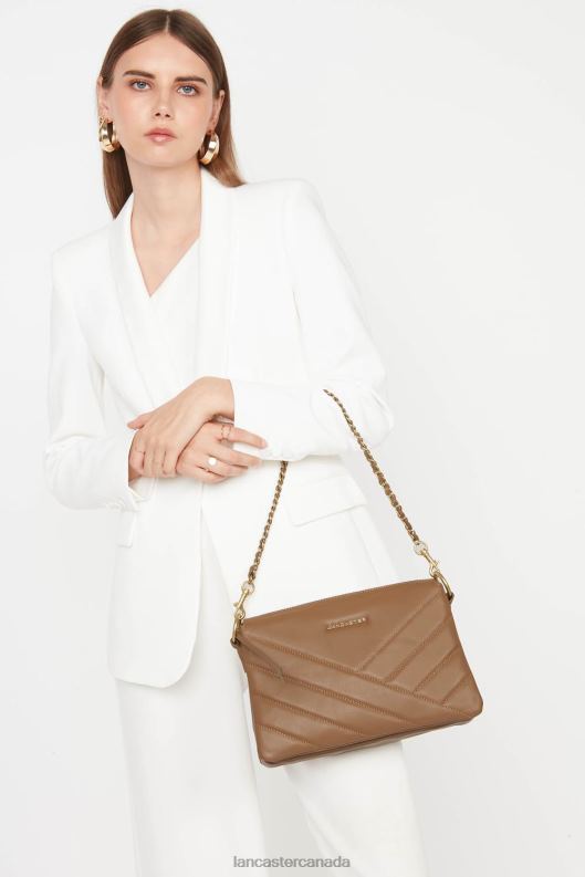 Women M Clutch Soft Matelasse 4J6H1233 Bag Camel Lancaster Paris