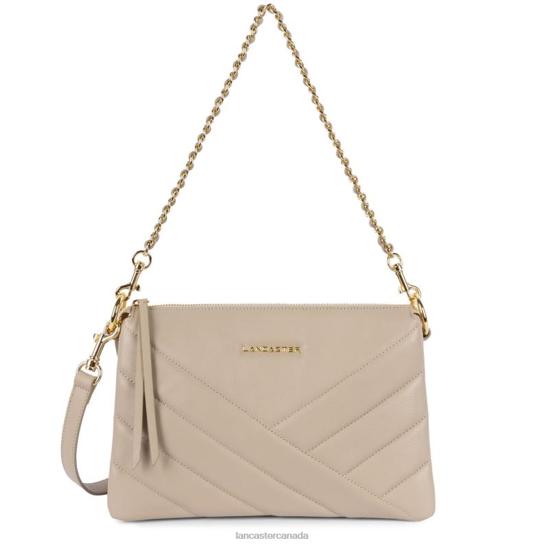 Women M Clutch Soft Matelasse 4J6H1238 Bag Beige Lancaster Paris