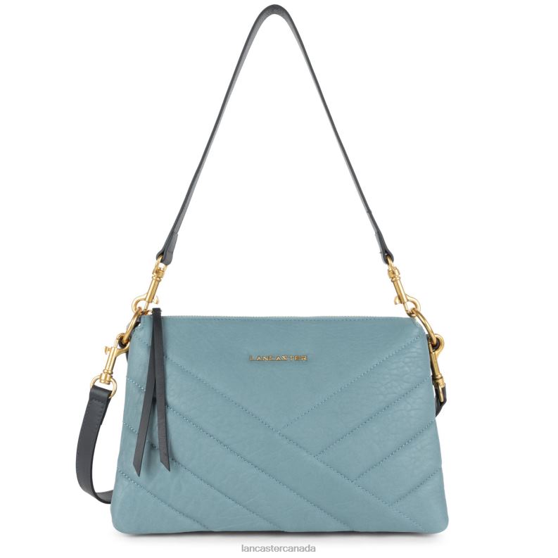 Women M Clutch Wild Matelasse 4J6H1088 Bag Bleu Cendre Lancaster Paris