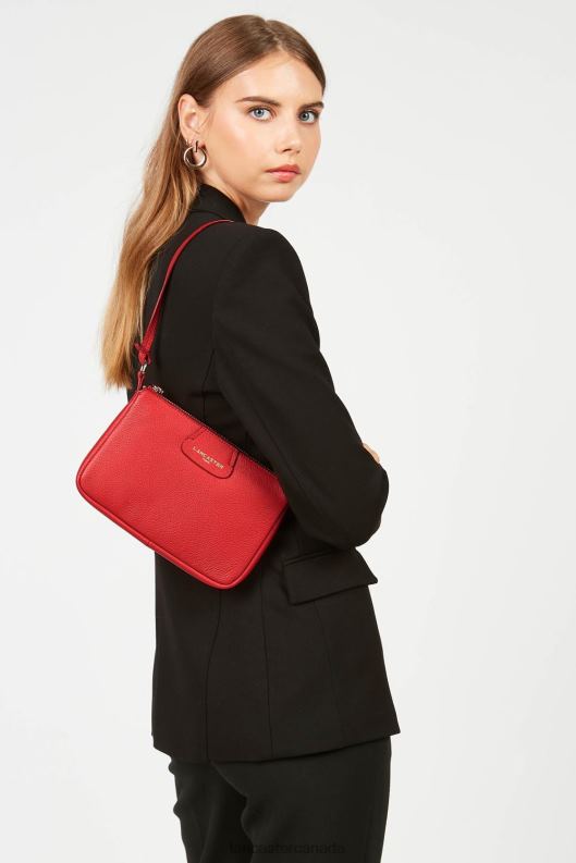 Women M Double Clutch Dune 4J6H1000 Bag Rouge Lancaster Paris