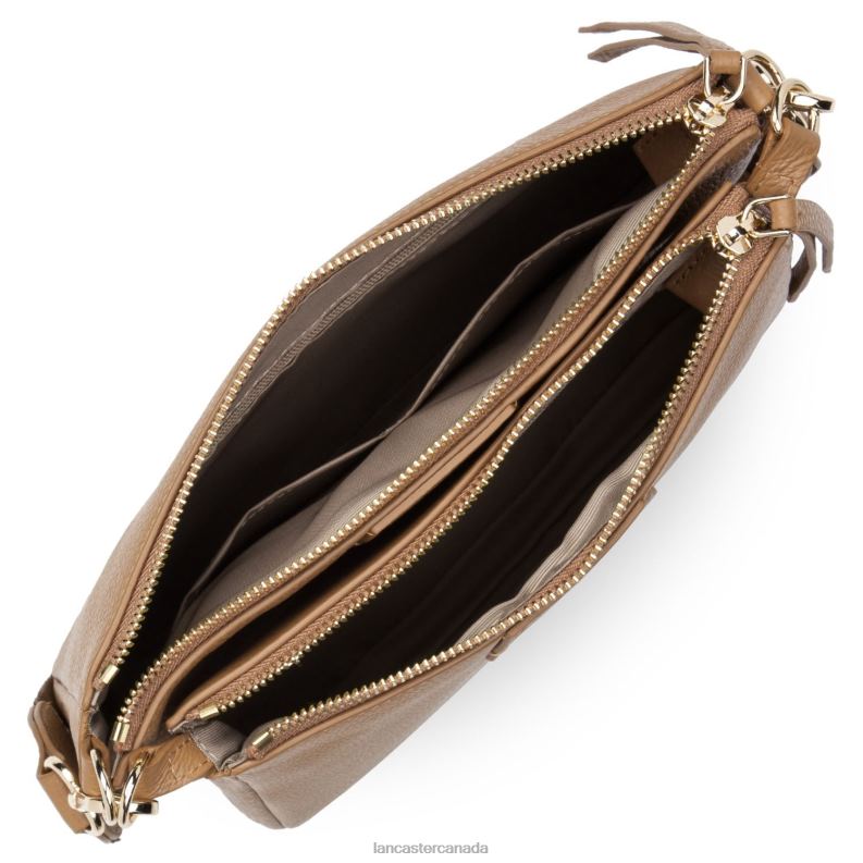 Women M Double Clutch Dune 4J6H1001 Bag Camel Lancaster Paris