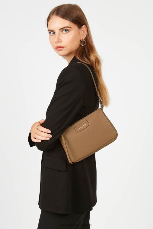 Women M Double Clutch Dune 4J6H1001 Bag Camel Lancaster Paris