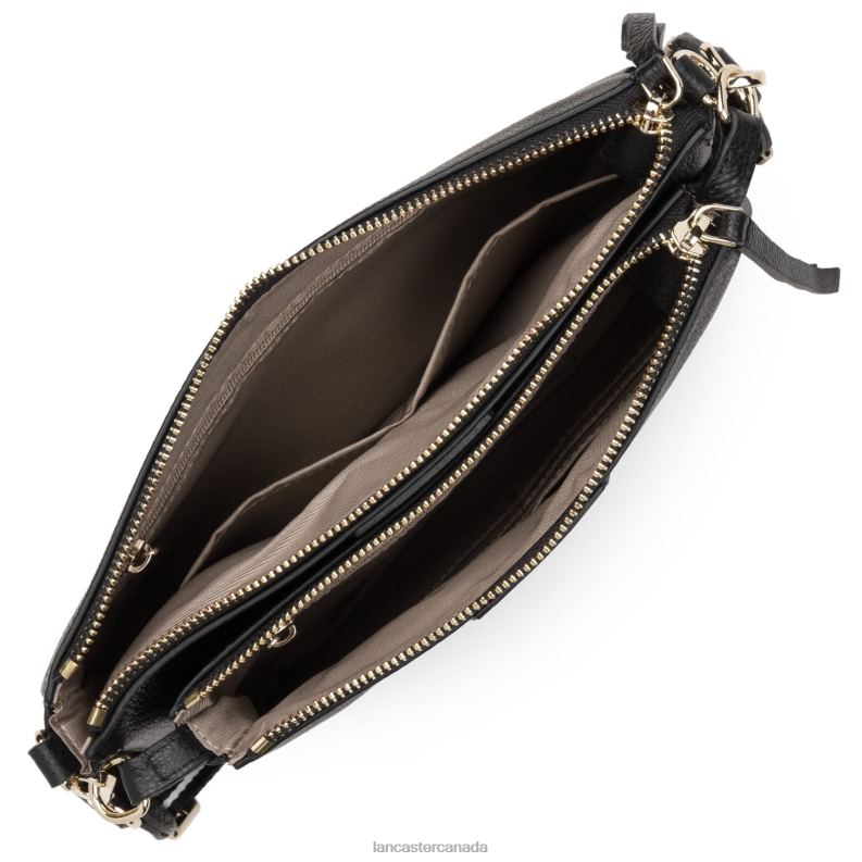 Women M Double Clutch Dune 4J6H1002 Bag Noir Lancaster Paris