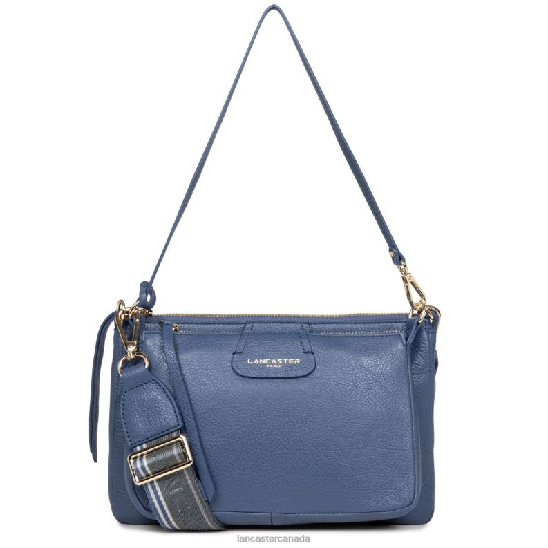 Women M Double Clutch Dune 4J6H1003 Bag Bleu Jeans Lancaster Paris