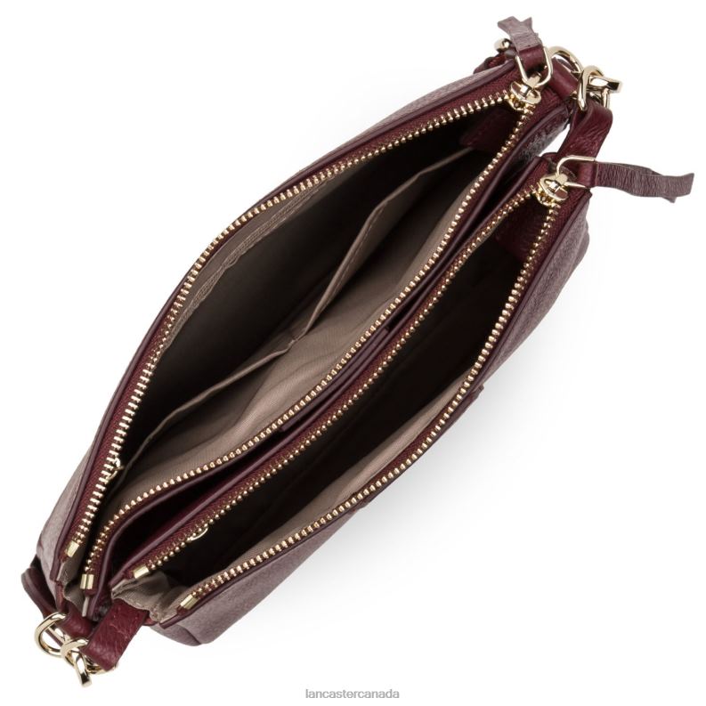 Women M Double Clutch Dune 4J6H1005 Bag Pourpre Lancaster Paris
