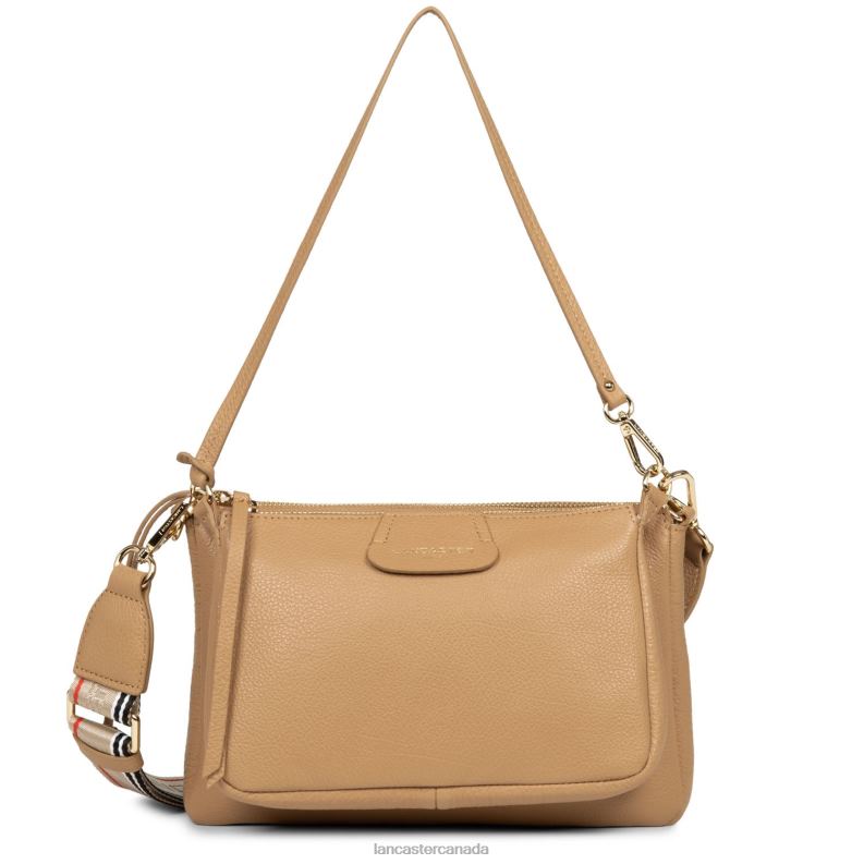 Women M Double Clutch Dune 4J6H1006 Bag Naturel Lancaster Paris