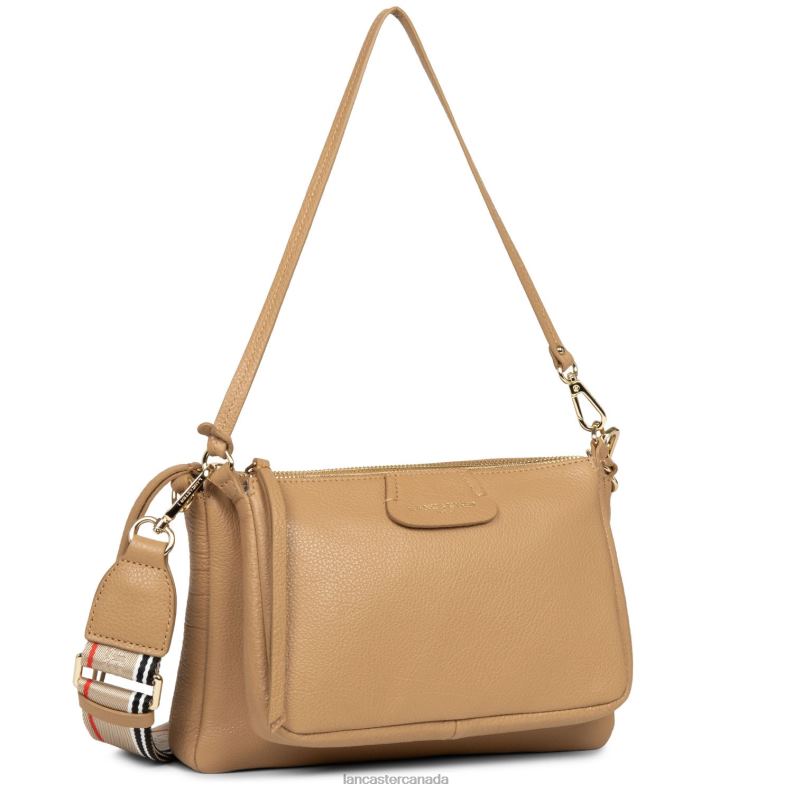 Women M Double Clutch Dune 4J6H1006 Bag Naturel Lancaster Paris