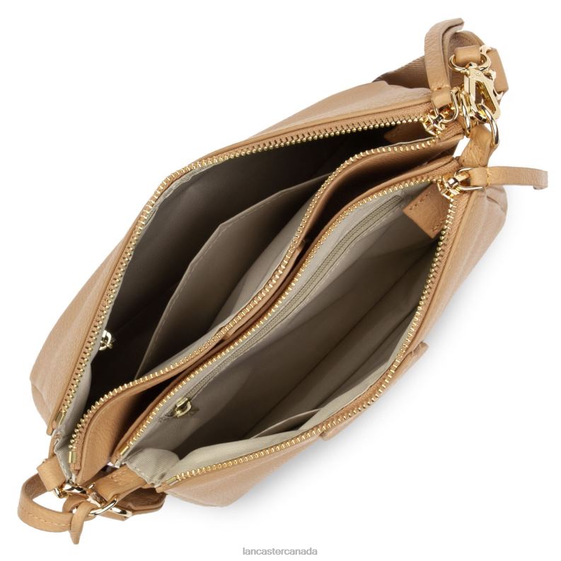 Women M Double Clutch Dune 4J6H1006 Bag Naturel Lancaster Paris
