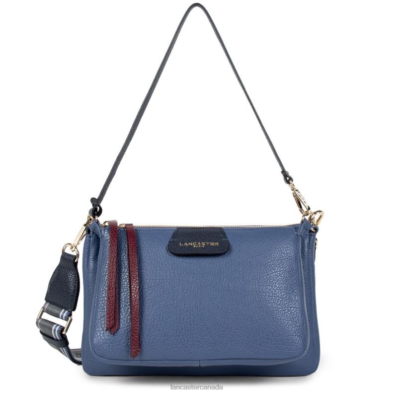 Women M Double Clutch Dune 4J6H1010 Bag Bleu Multi Lancaster Paris