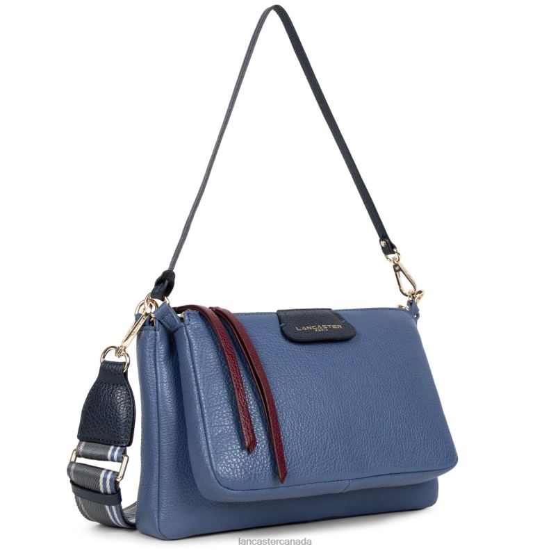 Women M Double Clutch Dune 4J6H1010 Bag Bleu Multi Lancaster Paris