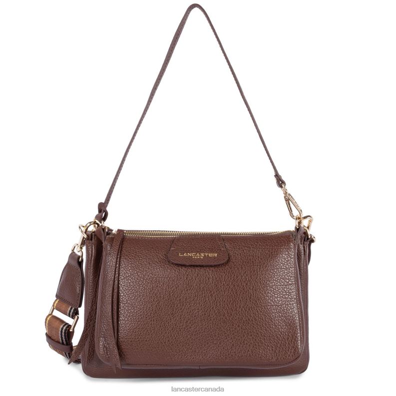 Women M Double Clutch Dune 4J6H1014 Bag Chataigne Lancaster Paris