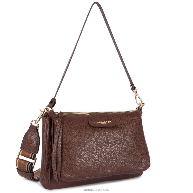 Women M Double Clutch Dune 4J6H1014 Bag Chataigne Lancaster Paris