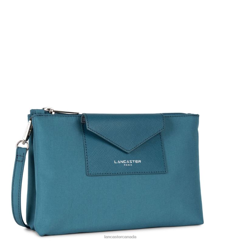 Women M Double Clutch Smart Kba 4J6H3938 Bag Bleu Paon Lancaster Paris