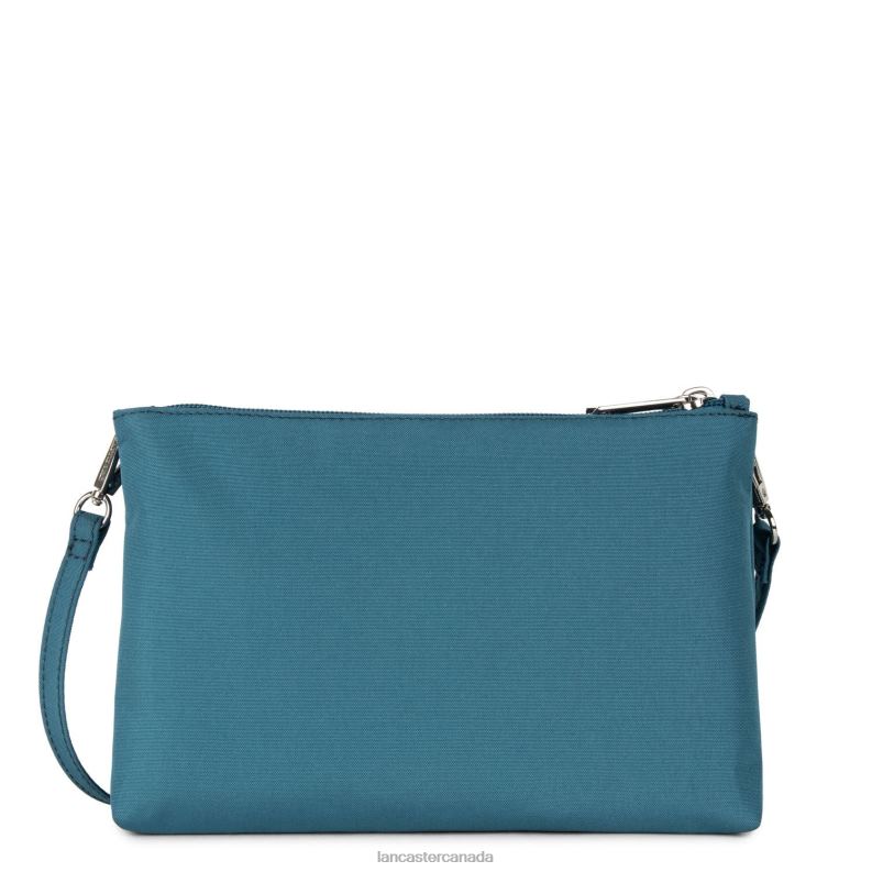 Women M Double Clutch Smart Kba 4J6H3938 Bag Bleu Paon Lancaster Paris