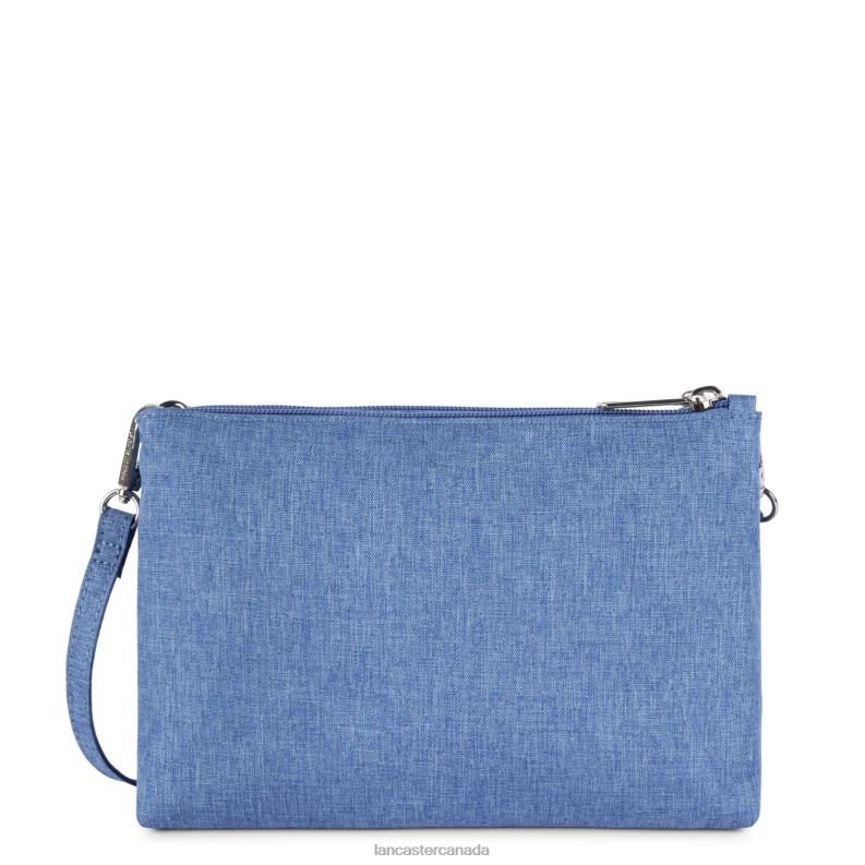 Women M Double Clutch Smart Kba 4J6H3946 Bag Bleu Stone Lancaster Paris