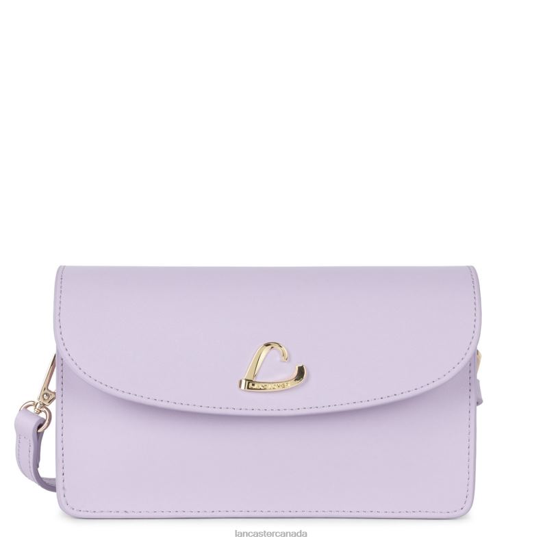 Women Small Clutch City Philos 4J6H1060 Bag Lilas Lancaster Paris