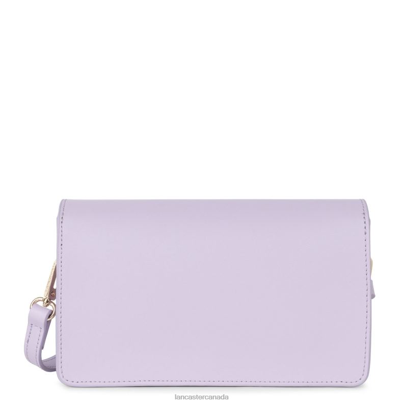 Women Small Clutch City Philos 4J6H1060 Bag Lilas Lancaster Paris