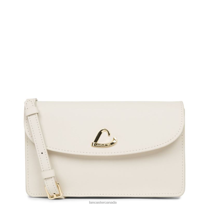 Women Small Clutch City Philos 4J6H1061 Bag Ecru Lancaster Paris