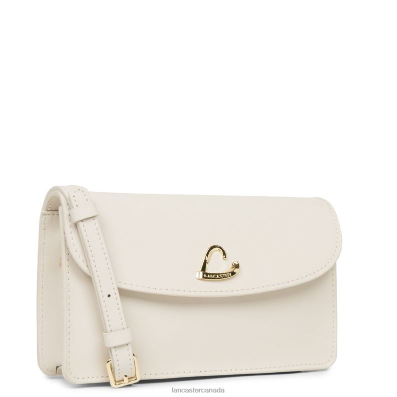 Women Small Clutch City Philos 4J6H1061 Bag Ecru Lancaster Paris