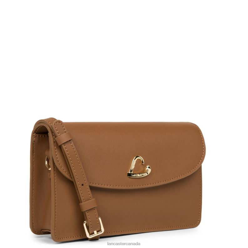 Women Small Clutch City Philos 4J6H1064 Bag Noisette Lancaster Paris
