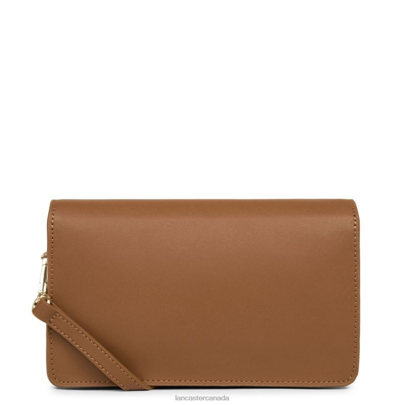 Women Small Clutch City Philos 4J6H1064 Bag Noisette Lancaster Paris