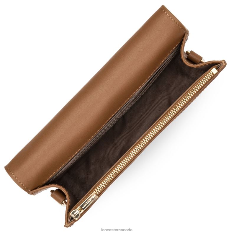 Women Small Clutch City Philos 4J6H1064 Bag Noisette Lancaster Paris