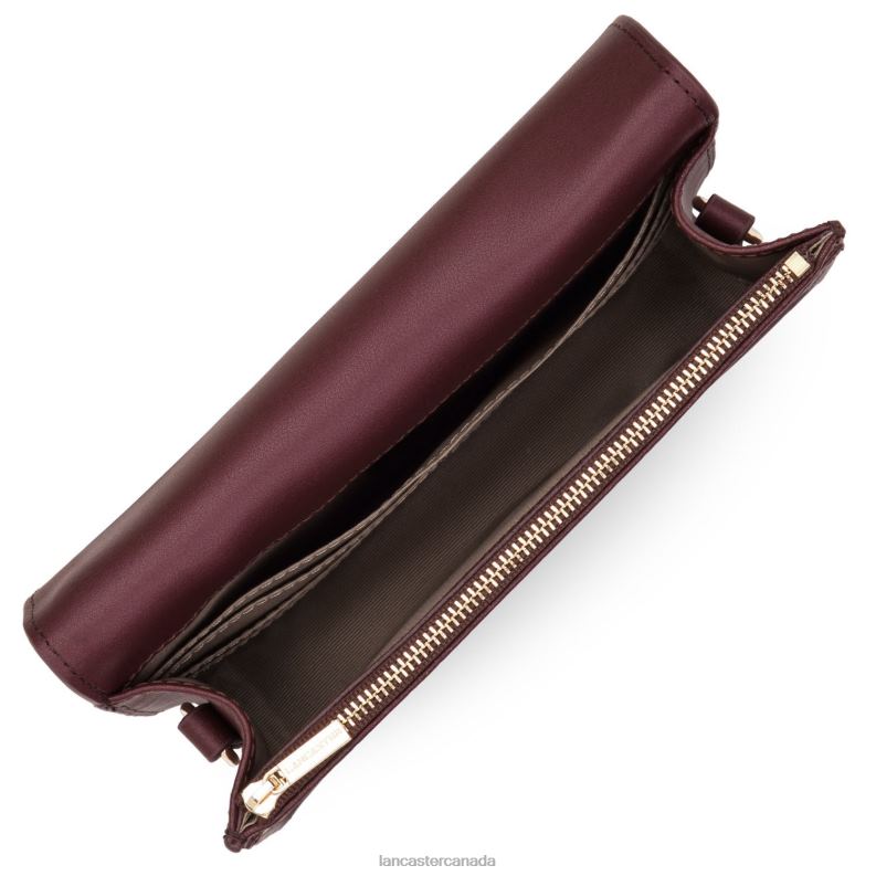Women Small Clutch City Philos 4J6H1065 Bag Pourpre Lancaster Paris