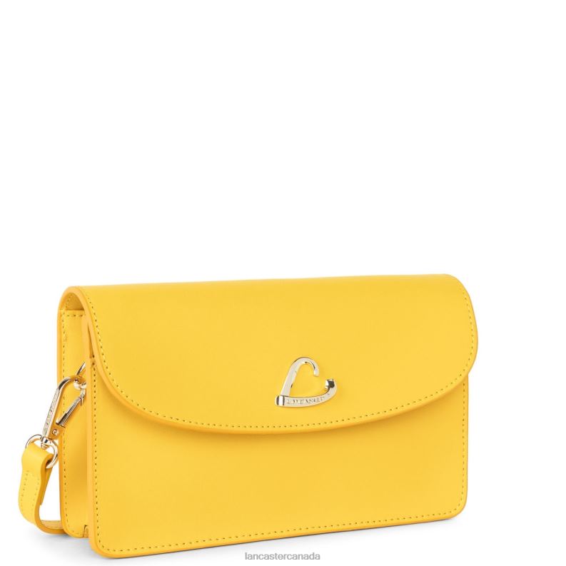 Women Small Clutch City Philos 4J6H1072 Bag Jaune Lancaster Paris