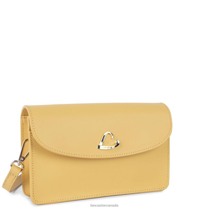 Women Small Clutch City Philos 4J6H1074 Bag Ocre Lancaster Paris