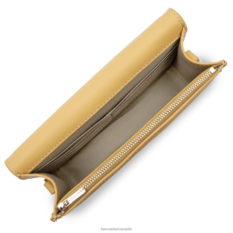 Women Small Clutch City Philos 4J6H1074 Bag Ocre Lancaster Paris