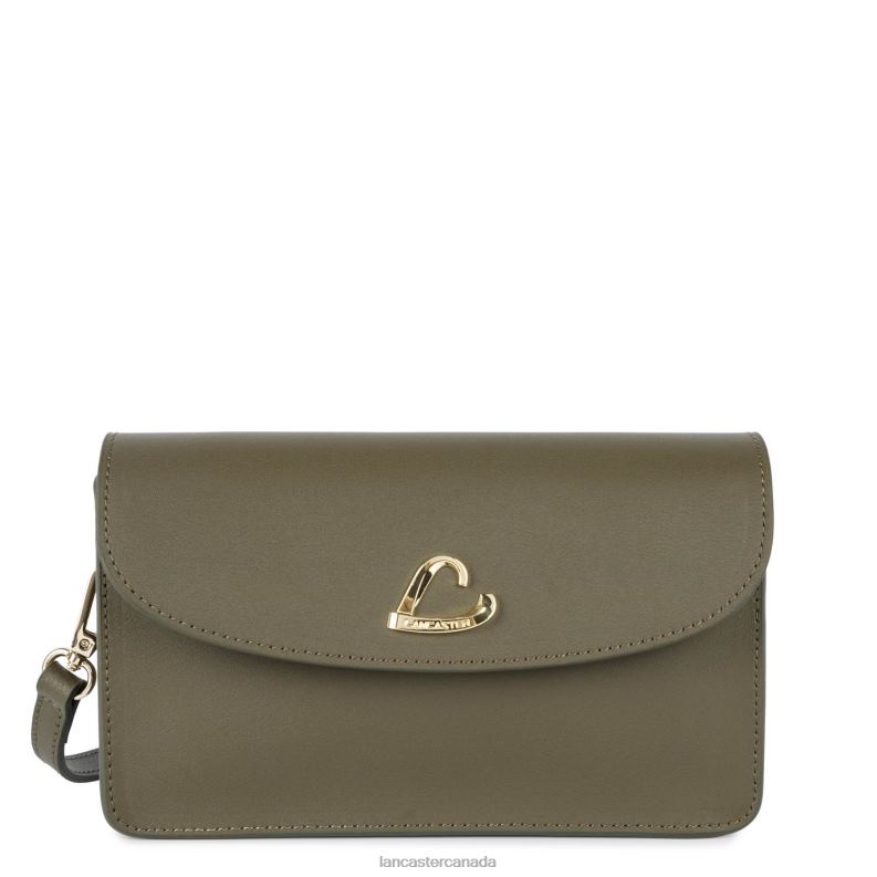 Women Small Clutch City Philos 4J6H1075 Bag Kaki Lancaster Paris