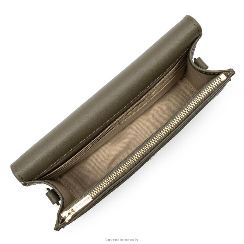 Women Small Clutch City Philos 4J6H1075 Bag Kaki Lancaster Paris