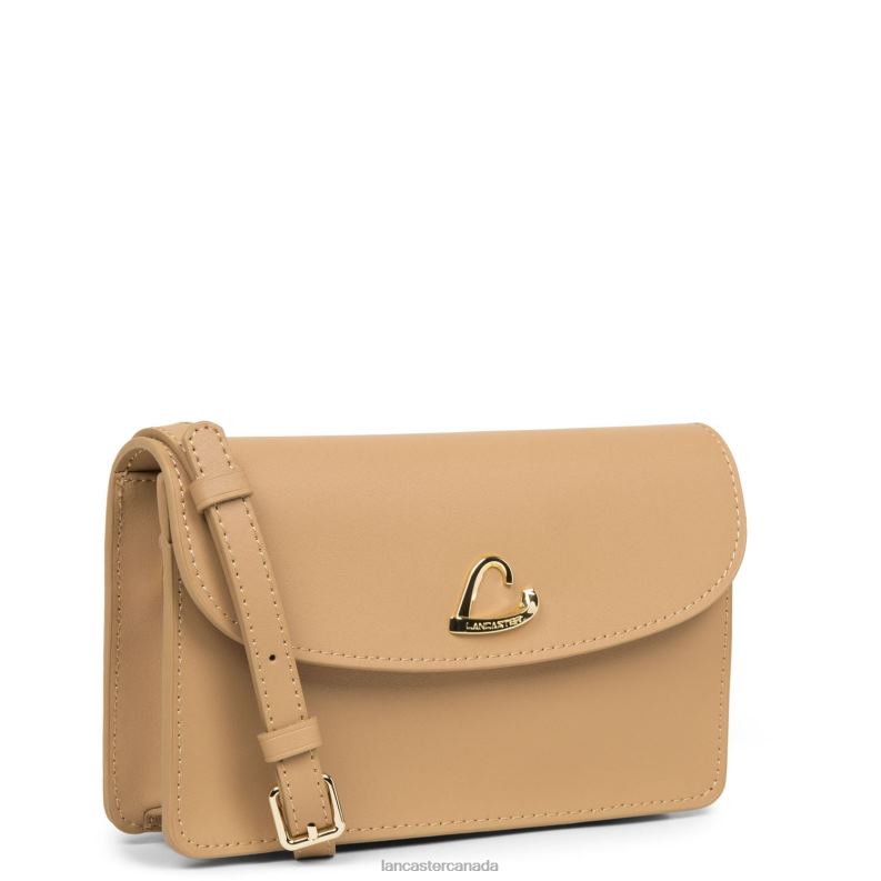 Women Small Clutch City Philos 4J6H1078 Bag Naturel Lancaster Paris